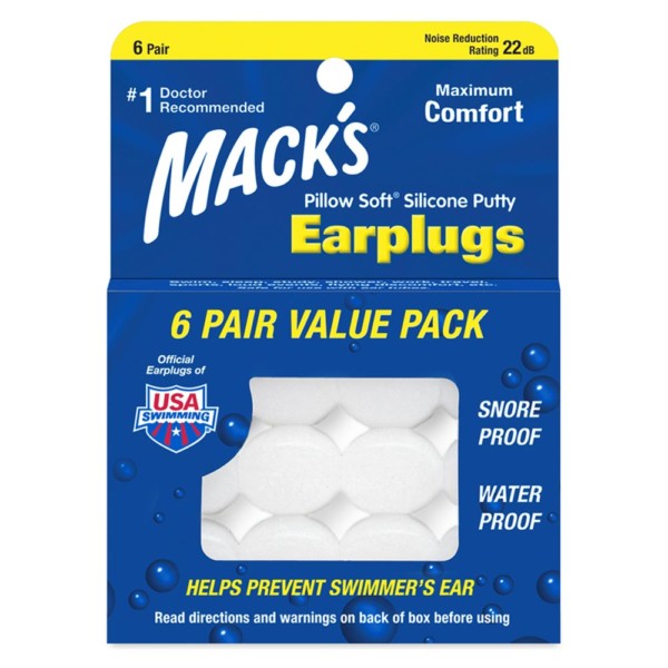 Mack’s Pillow Soft bouchons en silicone modelable
